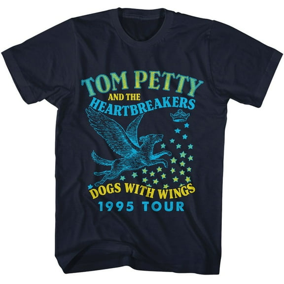Tom Petty Dogs With Wings Navy T-Shirt