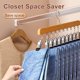 thumbnail image 3 of Organizador de armario con pinzas para pantalones, con 10 o 12 pinzas, ideal para pantalones, bufandas, faldas, cinturones, toallas y ropa interior, con estructura metálica resistente., 3 of 8