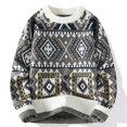thumbnail image 3 of Suéter de punto para hombre, prendas de punto de alta calidad, ropa popular coreana, jerseys de otoño e invierno, estilo masculino, nuevo en sudadera con cable, 3 of 5