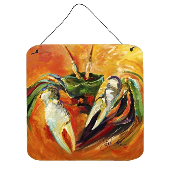 Carolines Treasures JMK1251DS66 Small Orange Crab Wall or Door Hanging Prints 6x6 multicolor