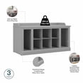 thumbnail image 3 of Woodland 40W Shoe Storage Bench with Shelves in Cape Cod Gray - Engineered Wood, 3 of 6