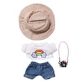 thumbnail image 1 of GUANGHONG Rainbow Doll Set White T Shirt+Jeans Baby Clothes Combination Cloth Doll Clothing Detachable Accessories Three Piece Set 10cm Baby Clothes Movable Dolls Born Dolls Dolls Hair, 1 of 6