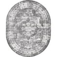 thumbnail image 1 of Unique Loom 3151842 8 x 10 ft. Salle Garnier Sofia Oval Rug, Gray, 1 of 1