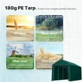 thumbnail image 3 of ADVANCE OUTDOOR Heavy Duty Carport, 12' x 20' x 9.5'-11' Green, 3 of 8