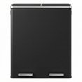 thumbnail image 3 of SONGMICS Trash Can, 2 x 8 Gallon (2 x 30 L) Garbage Can for Kitchen, with 15 Trash Bags, 2 Compartments, Plastic Inner Buckets and Hinged Lids, Airtight, Black ULTB60BK, 3 of 8