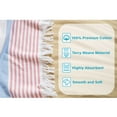 thumbnail image 5 of Superior Summery Stripe Fouta Cotton Beach Towel with Fringe, 35" x 68", 5 of 13