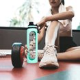 thumbnail image 3 of 1000ml Transparent Graduated Glass Water Bottle, Heat-Resistant Sports Drinkware with Handle, 3 of 6