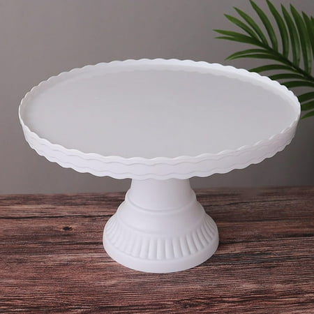 

HYDa Cake Stand Stable Non-slip Plastic Wave Design Dessert Display Plate for Wedding