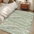 thumbnail image 5 of Abstract Palm Leaf Area&nbsp;Rug 4x6ft Green Tropical Plant Modernism Non-Slip&nbsp;Washable Square&nbsp;Rugs Soft Felt Indoor Floor Mat for Bedroom Kitchen Living Room Bathroom, 5 of 9