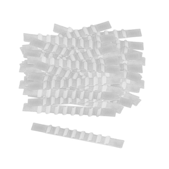 100 Pack Non-Slip Silicone Hanger Grips,Hanger Strips Clothes Hanger Grips , White 6x70mm