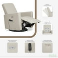 thumbnail image 4 of Evolur Harlow Deluxe Upholstered Glider, Power Recliner USB Port with in-Built Massager, Light Sand, 4 of 6