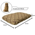 thumbnail image 2 of Ethnic Pet Bed, Traditional Pattern with Floral Oriental Damask Overlap Circular Motif, Resistant Pad for Dogs and Cats Cushion with Removable Cover, 24" x 39", Pale Redwood Sand Brown, by Ambesonne, 2 of 4