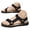 2-Yellow, variant on Men's Hiking Sandals with Arch Support Open Toe Leather Outdoor Beach Shoes Memory Foam Summer Trendy Slide Sandal with Buckles Black 7.5