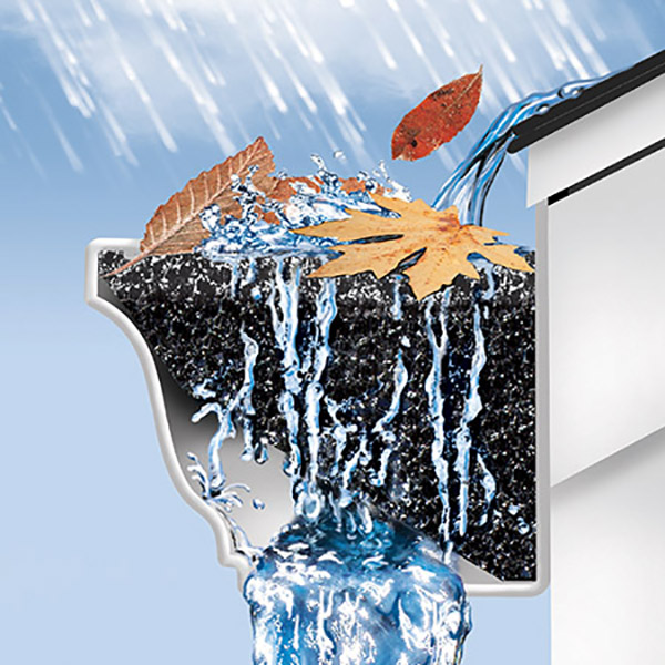 GutterStuff® FR 5 " x 48" KStyle Gutter Foam Filter, Gutter Guard