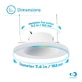thumbnail image 5 of Infibrite 6” LED Light Fixture, White Modern Trim Dimmable RGBCW Music Sync Recessed Downlight, 6 Pack, 5 of 10