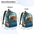 thumbnail image 2 of Yiaed Cute Swimming Guinea Pig Print Print Laptop Backpack Travel Canvas Backpack Vintage Aesthetic Backpack for School Knapsack Backpack Backpack for School-Medium, 2 of 5