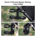 thumbnail image 4 of Gromast 3 in 1 Foldable Stroller Cup Holder with Phone Holder, 360° Rotatable Bottle Holder, Universal Cup Holder for Stroller, Wheelchair, Bike, Walker, Scooter, Tricycle - Black, 4 of 11