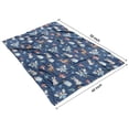 thumbnail image 4 of Dark Blue Princess Fairy Forest Pattern Blanket,Comfortable Soft Flannel Throw Blanket,All Season,Warm Lightweight Blankets for Sofa Bed Couch Living Room Chair,40"x50", 4 of 4