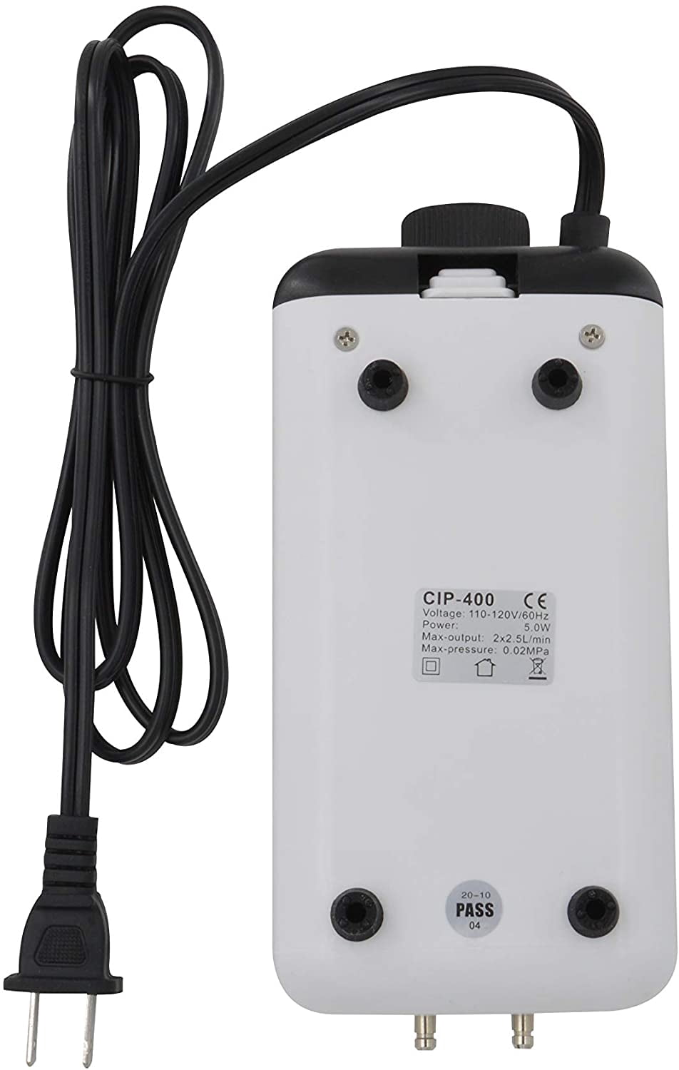 GRECH CIP-400 Aquarium Adjustable Dual Outlet Flow Air Pump, Up to 100 gallons
