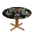 thumbnail image 3 of WYYP Tigers Bengal School of Art Waterproof Resistant Fabric 100% Polyester Fiber Table Cloth White, 3 of 8