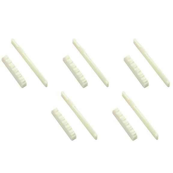 5 Set Bone Bridge Saddle and Nut for 6 String Acoustic Guitar,5 Set X Bone Bridge Saddle And Nut For 6 String Acoustic Guitar,