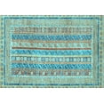 thumbnail image 1 of Ahgly Company Indoor Rectangle Abstract Light Blue Modern Area Rugs, 7' x 10', 1 of 4