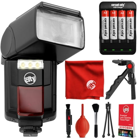 Digital Cameras Hot Shoe - Opteka Flash IF-800 Autofocus Speedlight with Built-In LED Video Light Kit for Canon, Nikon, Pentax, Sony, Panasonic, Olympus, Samsung, Fujifilm, Ricoh DSLR and Digital Cameras with Standard Hot Shoe