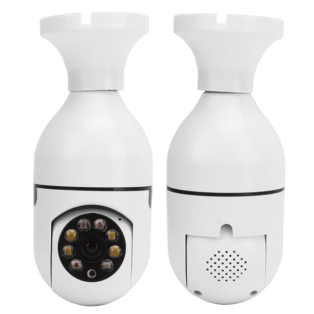 Cámara De Seguridad Con Bombilla E27, Cámara Inalámbrica WiFi De 2,4 GHz, Detección Móvil, Monitoreo De Aplicación 1080P Con Tarjeta 16G Para Oficina