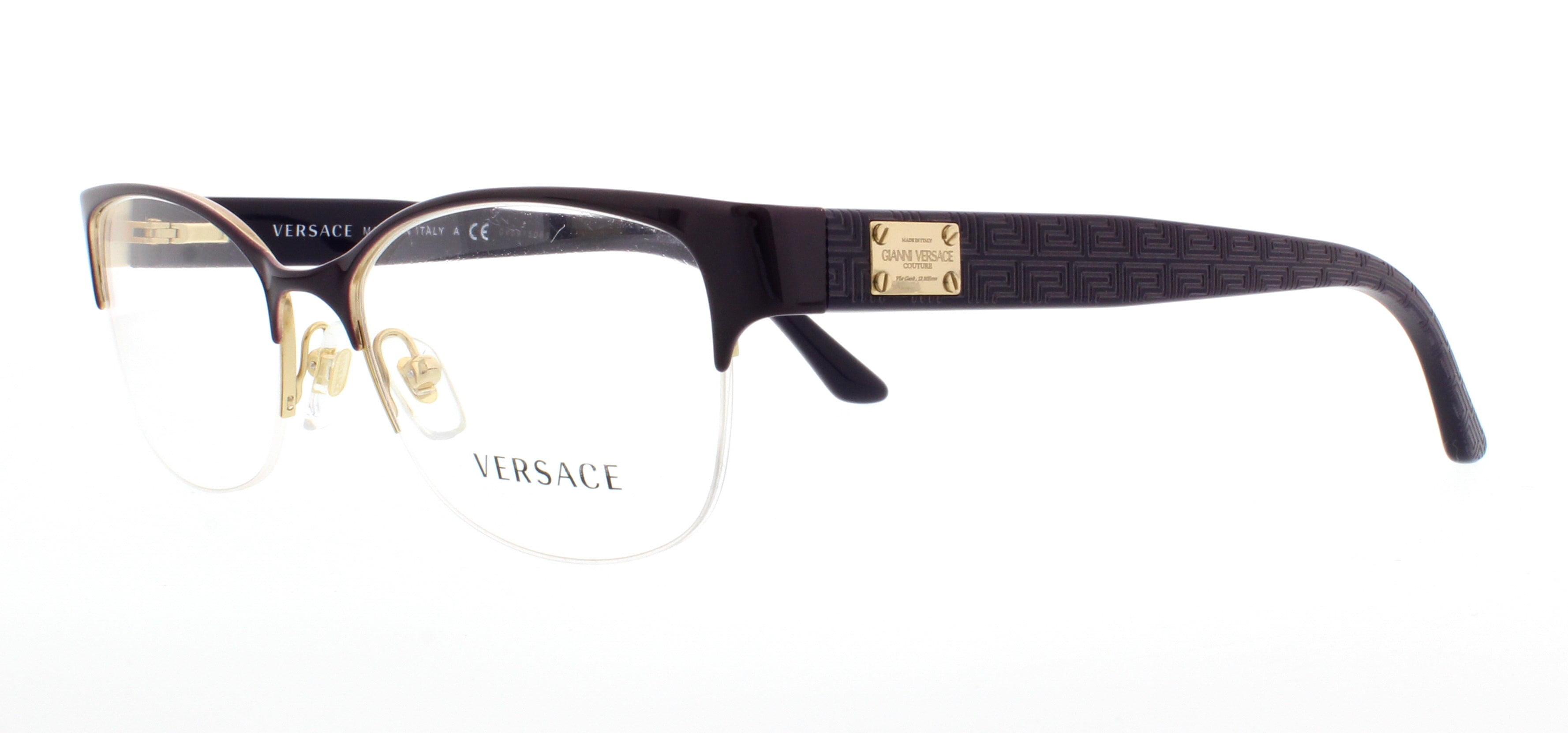 VERSACE Eyeglasses VE 1222 1345 Gold 
