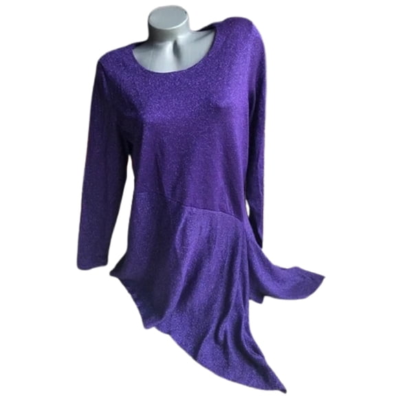 Alfani Womens Shimmer Tunic Top