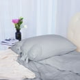 thumbnail image 6 of PiccoCasa Washed Cotton Bedding Duvet Cover Pillowcase Solid Color Twin Light Gray, 6 of 7