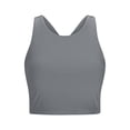 thumbnail image 4 of qelini Bikini Tops for Women Crew Neck Swim Top Solid Color Swimwear for Beach and Swimming Pool, 4 of 8