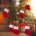 thumbnail image 4 of Calcetines navideños con letras del alfabeto de copos de nieve rojos, decoraciones navideñas para el hogar 2023, regalos de Navidad y Año Nuevo 2024, 4 of 6