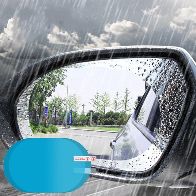 1Pair Car Rearview Mirror Film,Waterproof Anti-Fog Film,Side Window Glass Anti-glare Film Cover huangjie unisex