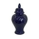 thumbnail image 1 of Tarro Temple Ginger Benjara Livie, diseño geométrico, color azul, 20 cm, 1 of 6