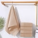 thumbnail image 1 of Juego de 5 toallitas blancas absorbentes reutilizables de 73 x 33 cm para piel sensible. Toalla de microfibra suave de secado rápido para limpieza facial (caqui)., 1 of 6