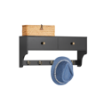 thumbnail image 2 of SoBuy Wall Coat Rack Wall Shelf Wall Cabinet Wall Storage Unit FRG178-SCH, 2 of 8