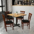 thumbnail image 2 of Flash Furniture HERCULES Series Ladder Back Mahogany Wood Restaurant Chair - Black Vinyl Seat, 2 of 11