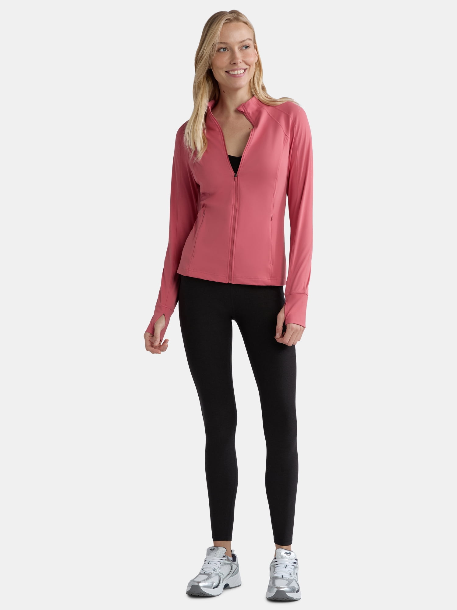 Avia Women's and Women's Plus SoftSculpt Zip-Up Active Jacket, Sizes XS-4X