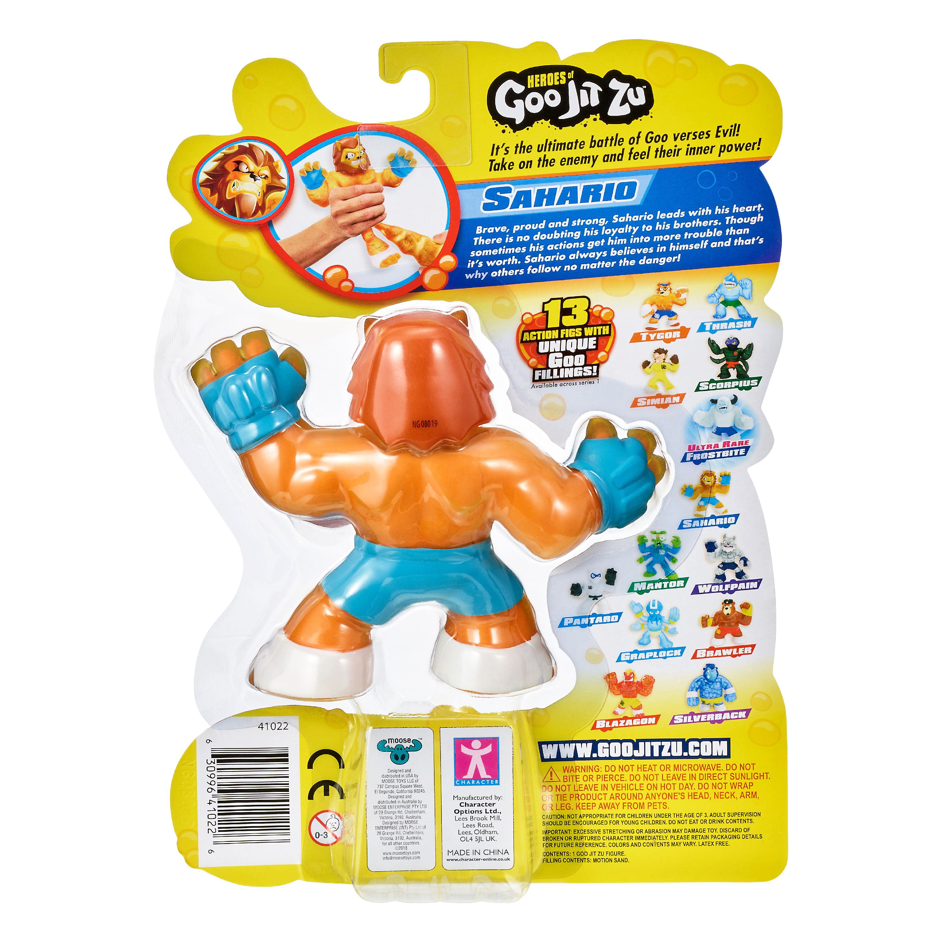 Heroes of Goo Jit Zu Super Stretchy Action Figure 1-Pack, Sahario