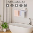 thumbnail image 3 of ERDS-Wall Mounted Clothes Drying Rack 31.5inch, Laundry Drying Rack, Collapsible Drying Rack, Laundry Racks for Drying Clothes, Space Saving Clothes Drying Rack for Laundry Bathroom Indoor Outdoor, 3 of 4