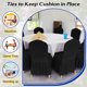 thumbnail image 4 of Elastic Dining Table Chair Cover Half Round Household Chair Cover Cushion Backrest One Universals Chair, 4 of 6