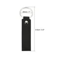 thumbnail image 2 of Uxcell Circle Keyring PU Ornament Key Holder Lanyard Leather Keychain, Black, 2 of 5