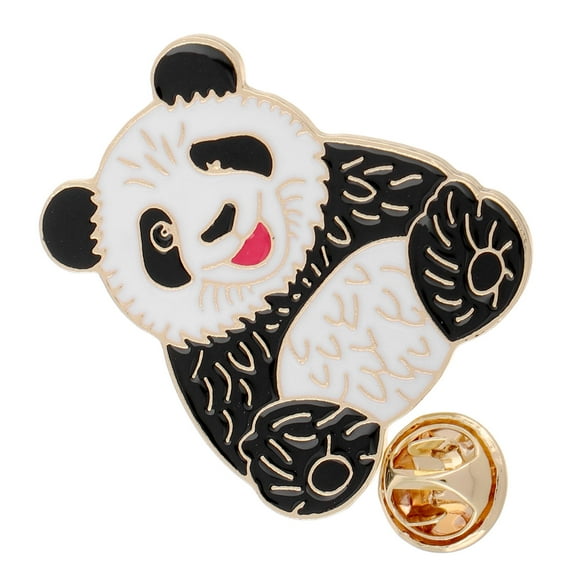 GOOHOCHY Women Shirt Brooch Pin Mini Panda Shape Safety Lapel Pin Buttons Sweater Shawl Clips for Coat Dress Clothes Decoration