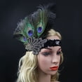 thumbnail image 4 of Diadema de plumas, accesorio para disfraces, diadema para fiestas, 4 of 9