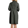 thumbnail image 5 of Stralyhd Shoulder Surgery Robe for Women Surgery Recovery Gown with Drain Pockets Open Front Adaptive Gowns 3/4 Sleeve Chemo Post Clothing Dark Gray XXL, 5 of 9