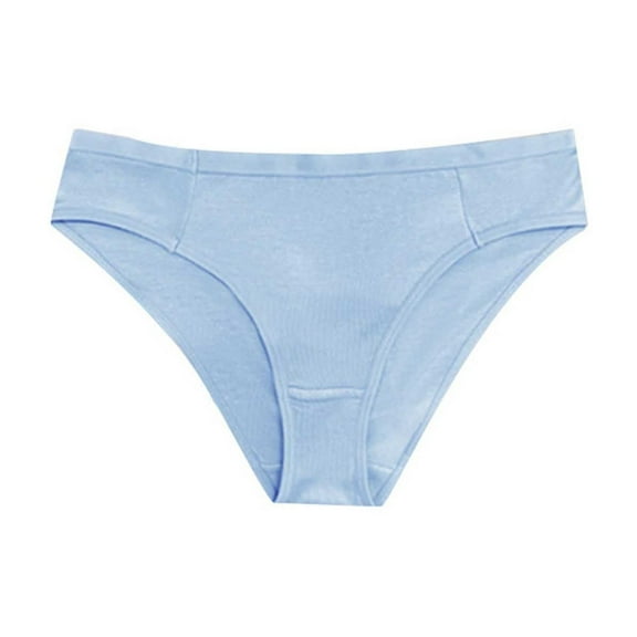 Byworldtasic Womens Breathable UnderwearWomen's Plus Sizes Hipster Panties Soft Stretch Triangle Panties Blue
