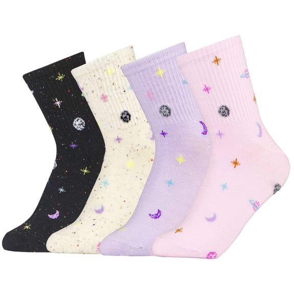 4 PairsWomen's Cute Funny Cat Animal Cozy Cotton Crew Quarter Socks for Women Lovely Valentines Ankle Socks Size 7-9