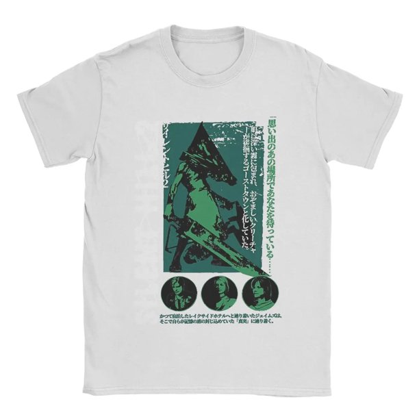 Camisetas con cabeza de pirámide Silent Hill para hombre camisetas de algodón puro de talla grande camisetas divertidas de manga corta con cuello redondo recién llegadas
