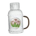 thumbnail image 4 of Vaso de vidrio para helado, decoración con diseño floral, novedoso hervidor portátil para Pava, 4 of 9